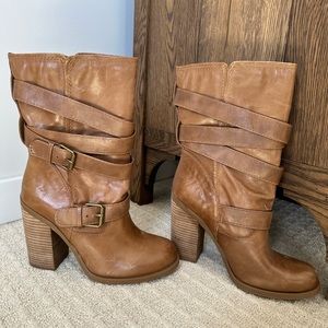 Jessica Simpson Tylera Heeled Boot womens size 8.5 Tan never worn